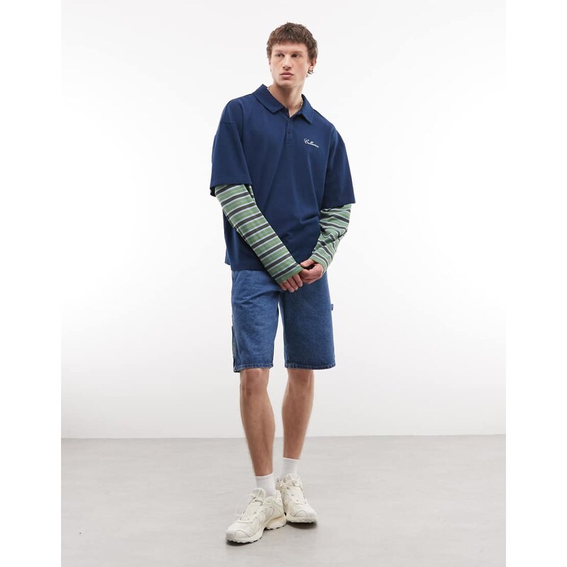 Dickies 1993 11" carpenter jean shorts in classic blue