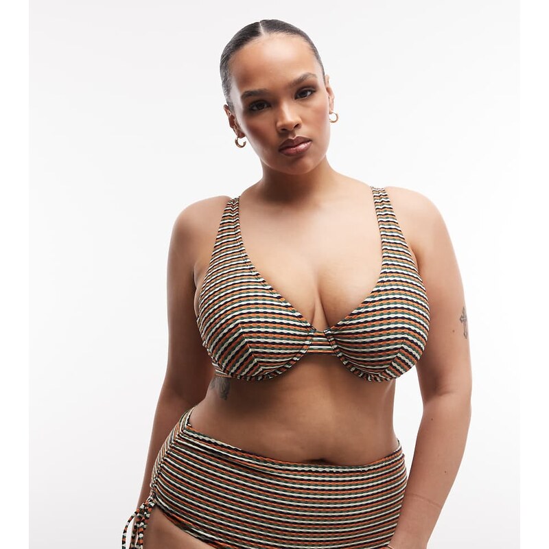 ASOS Curve ASOS DESIGN Curve Dori high apex underwire bikini top
