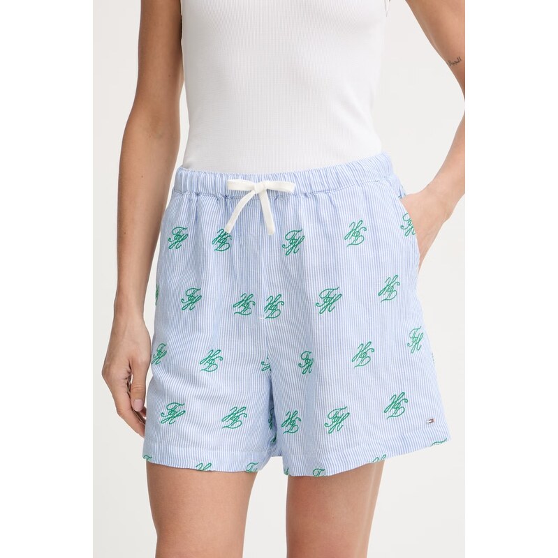 Tommy Hilfiger šortky dámské se lnem SUMMER 115524294
