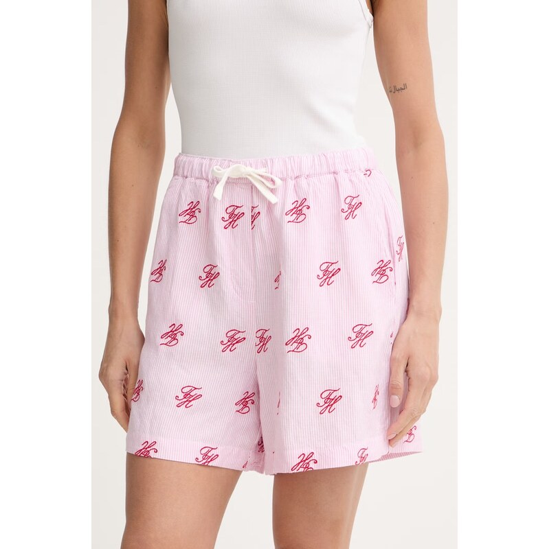 Tommy Hilfiger šortky dámské se lnem SUMMER 115524292