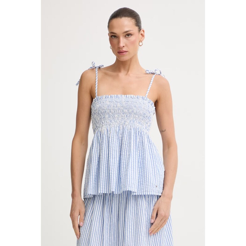 Tommy Hilfiger top dámský bavlněný s elastanem SUMMER