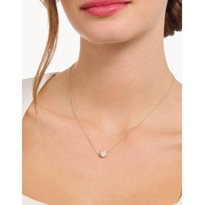 Thomas Sabo pendant necklace in 925 sterling silver and 18k yellow 115495966