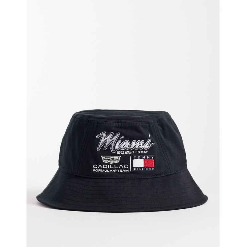 Tommy Hilfiger x Cadillac F1 Miami bucket hat in black