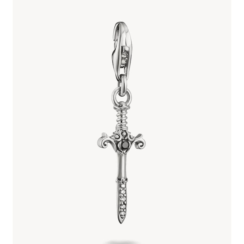 Thomas Sabo Charm pendant in silver, black and white - SILVER
