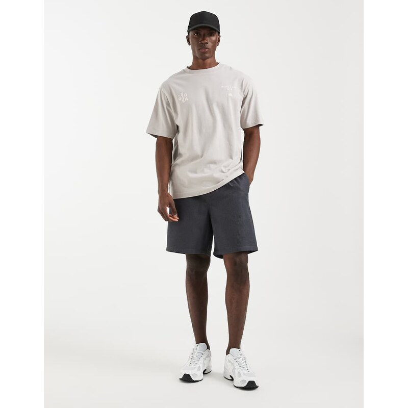 ASOS DESIGN relaxed t-shirt with sun back graphic in grey-Neutral