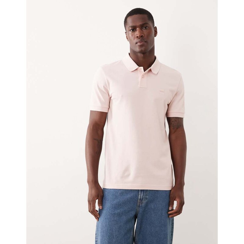 BOSS Orange Hugo Boss slim polo shirt in pink