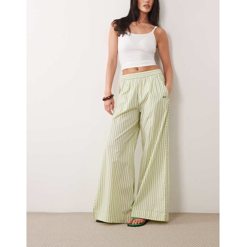 BOSS Orange tiplyn relaxed fit trousers in light green