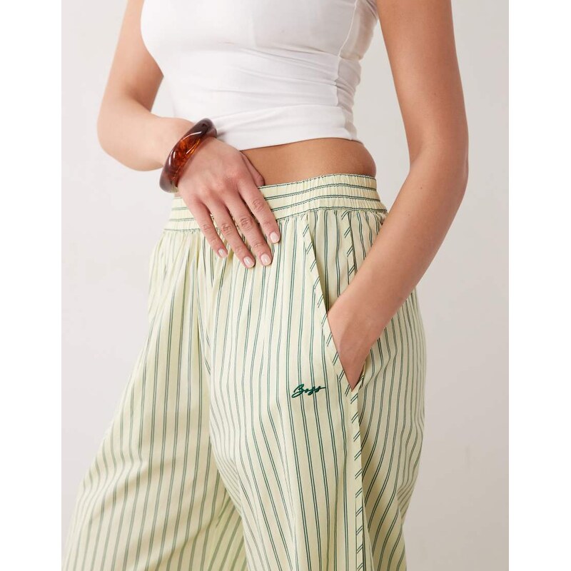 BOSS Orange tiplyn relaxed fit trousers in light green