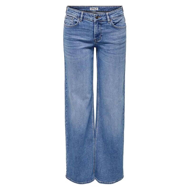 ONLY Curve Wide-fit jeans in medium blue denim