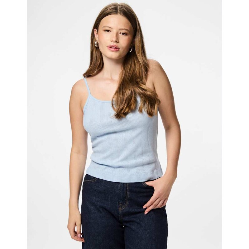 Pieces Singlet in light blue