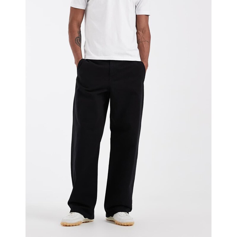 ASOS DESIGN baggy trouser in black