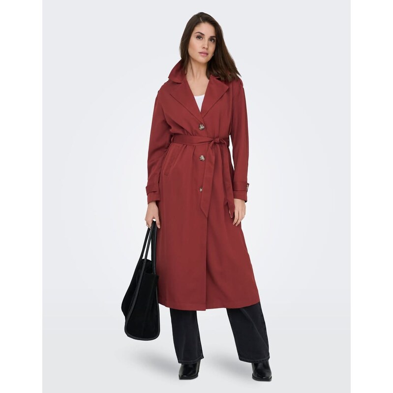 ONLY Trenchcoat in spiced apple-Red 115523380