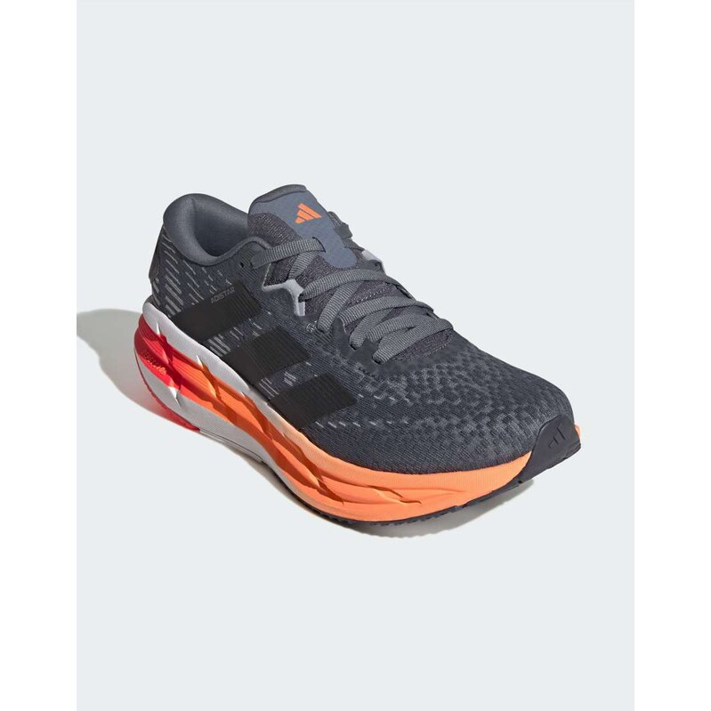 adidas performance Adistar 4 running shoes in grey and orange