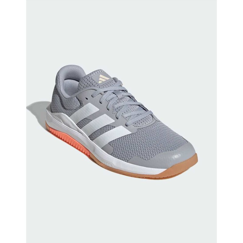 adidas performance Dropset base training shoes in grey and white 115501014