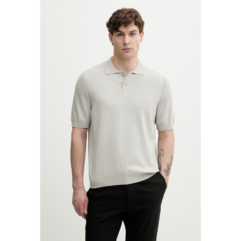 BOSS Orange polo pánské s bavlnou