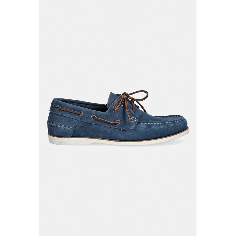 Tommy Hilfiger mokasíny pánské semišové TH BOAT SHOE CORE SUEDE