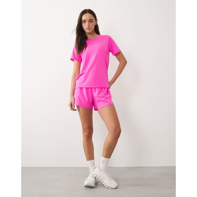 New Balance Sports Essentials t-shirt in bright pink 115498795
