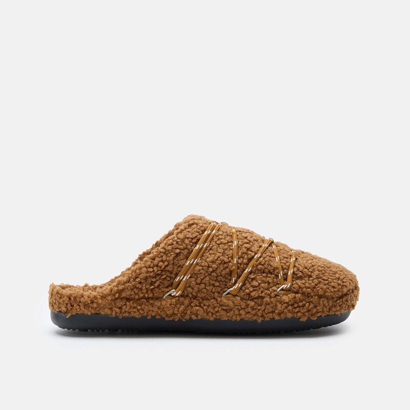 Unisex hnědé pantofle Moon Boot Teddy Slipper