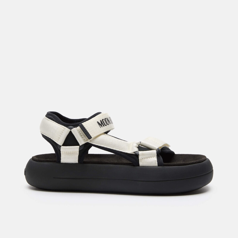 Unisex černo-bílé sandály Moon Boot Super Sandal 115501837