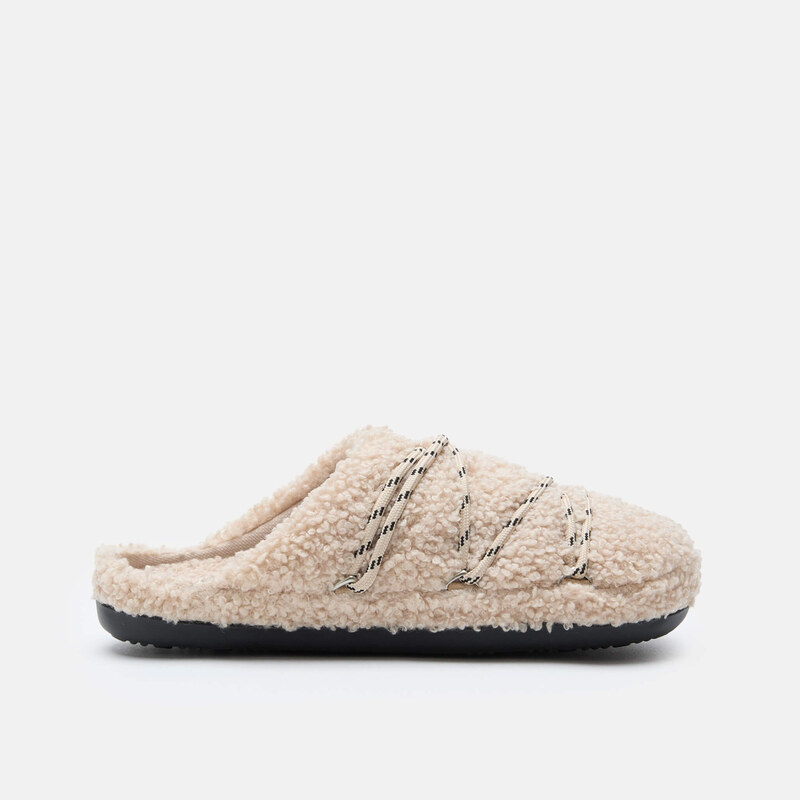 Unisex béžové pantofle Moon Boot Teddy Slipper