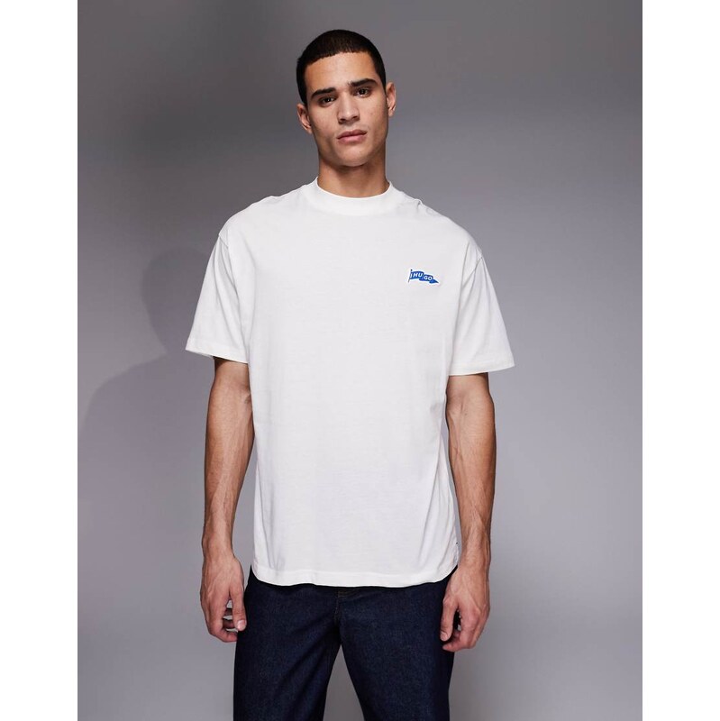 Hugo Blue print t-shirt in white
