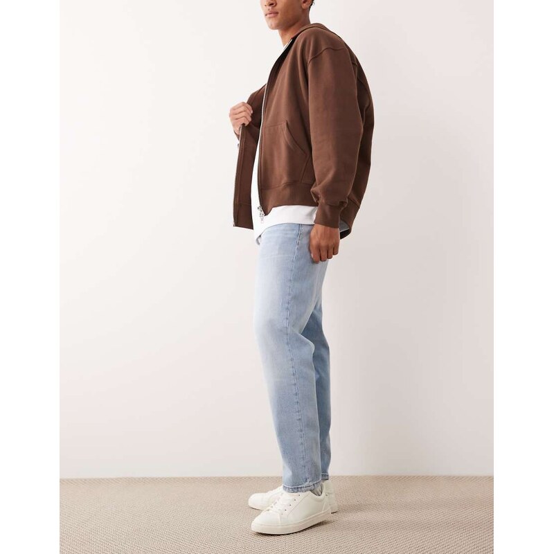 HUGO Red tapered denim jeans in light blue