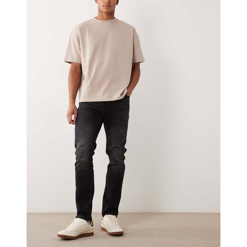 Hugo Red HUGO 708 slim fit jeans in dark grey