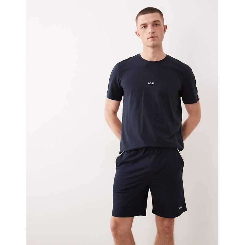 Boss Bodywear Unique co-ord lounge shorts in navy-Blue