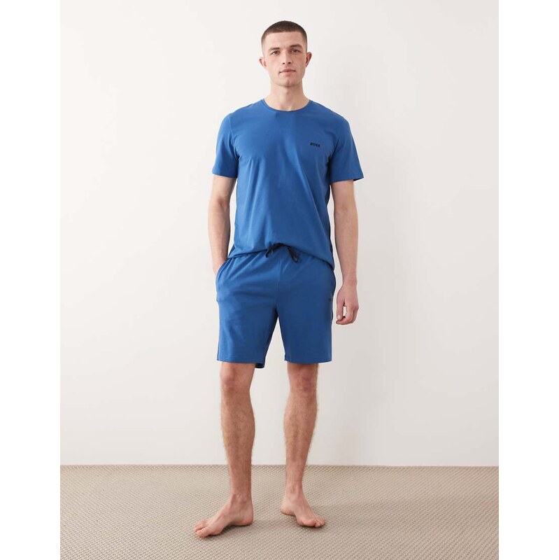 Boss Bodywear Mix & Match lounge shorts in blue
