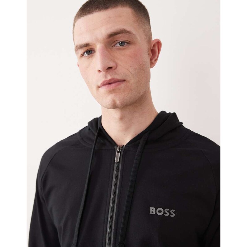 Boss Bodywear Authentic lounge hoodie in black