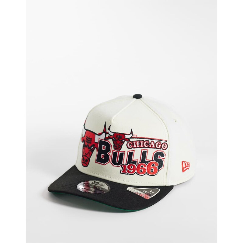 New Era Chicago Bulls 9fifty graphic logo cap with contrast peak in multi