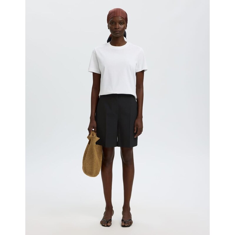 Selected High waisted shorts in black 115506803