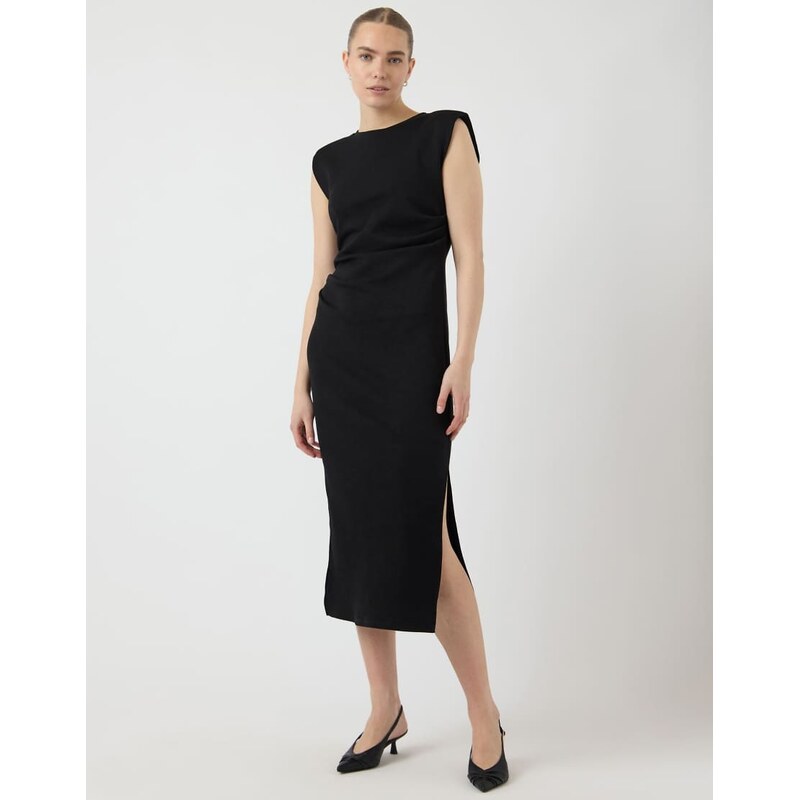 YAS Midi dress in black