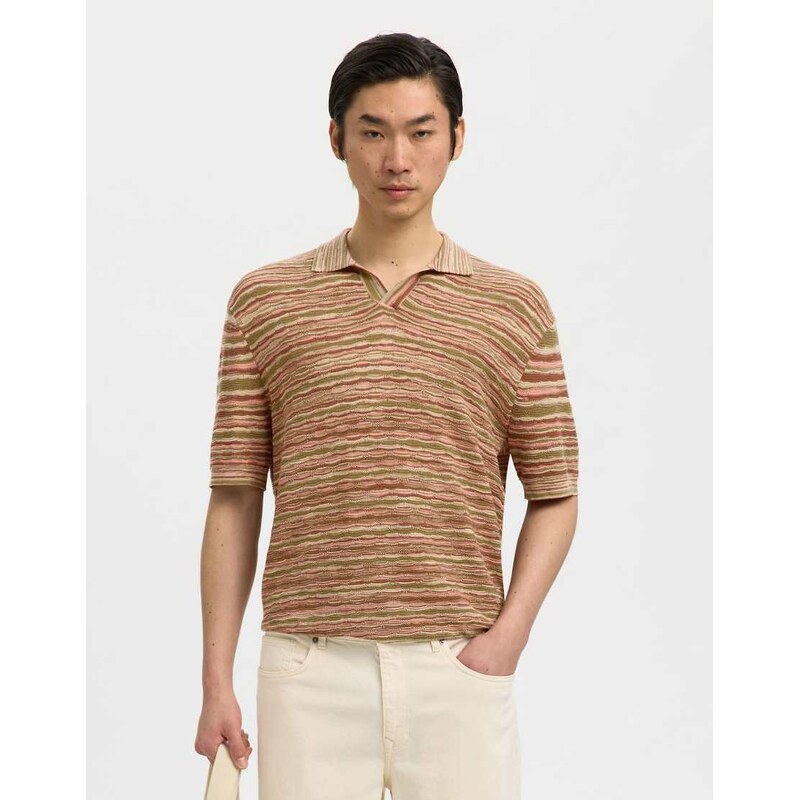 Selected Polo shirt in deep lichen green