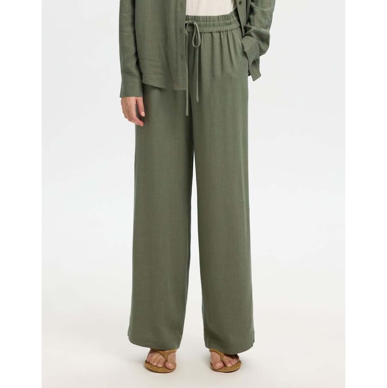 Selected Trousers in deep lichen green 115523395
