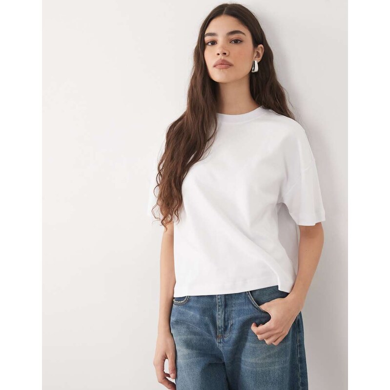 New Look premium boxy tee in white