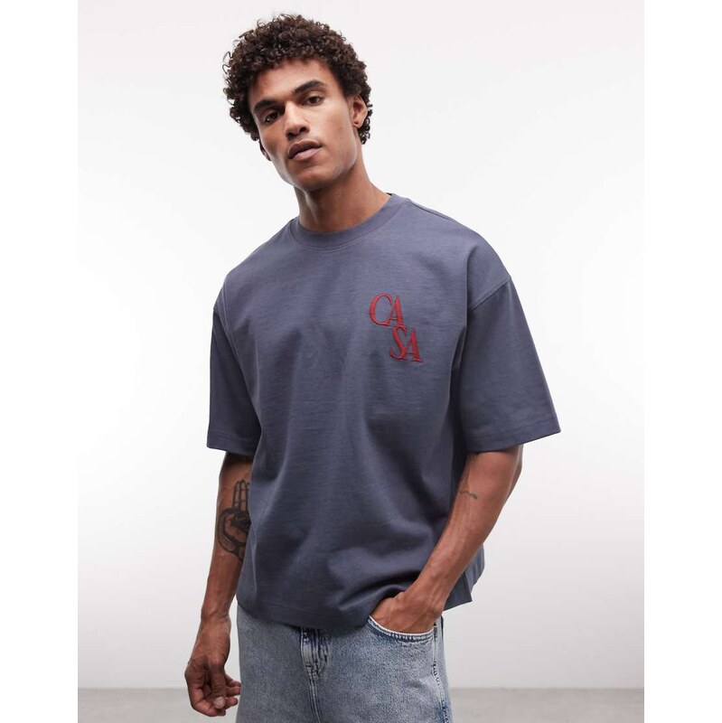 ASOS DESIGN super heavyweight oversized t-shirt with chest