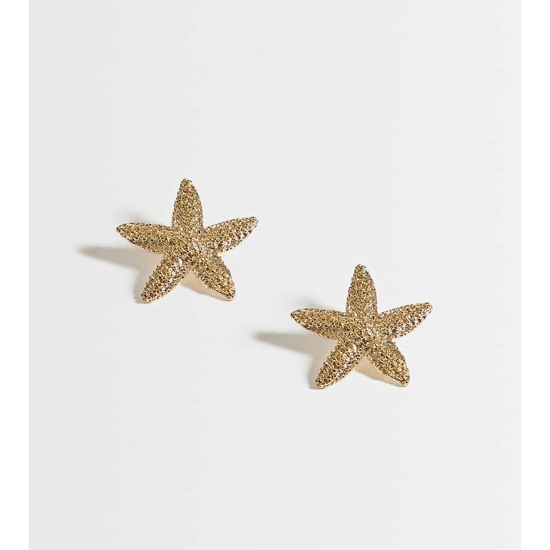 Orelia statement starfish stud earrings 18k gold plated