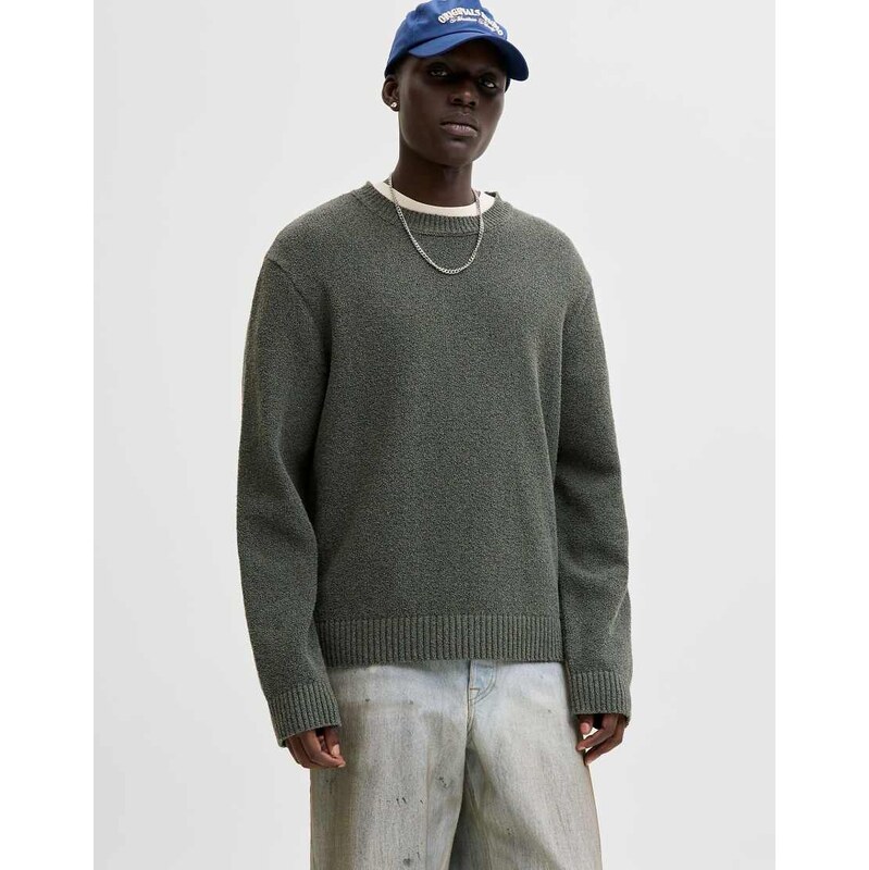 Jack & Jones Knitted pullover in olive night-Green