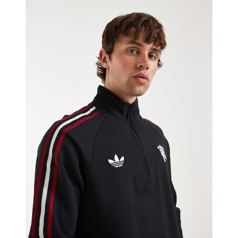 adidas performance Manchester united originals half zip top in