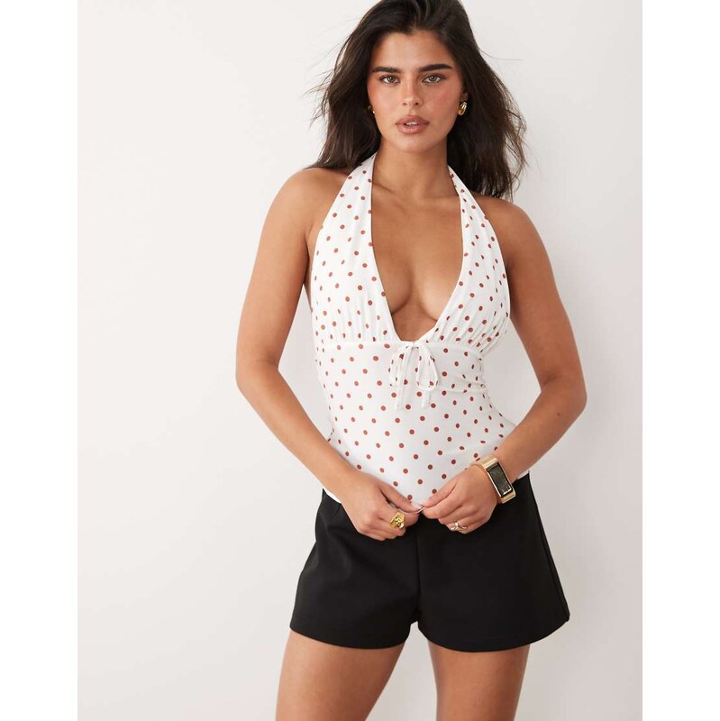ASOS DESIGN bonded crepe shorts co-ord in black in scuba-style