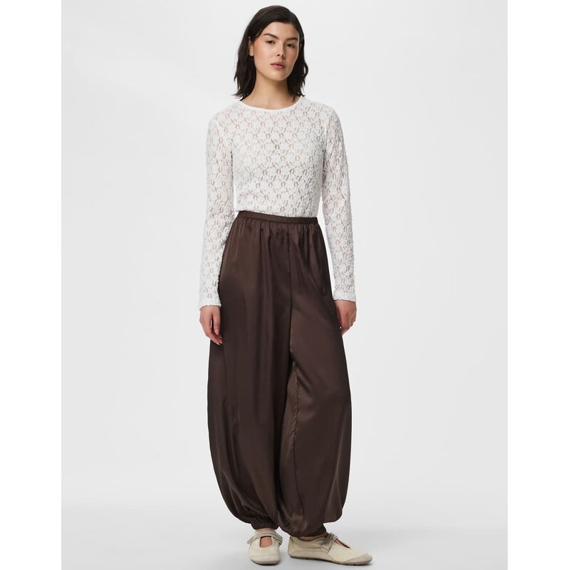 Pieces Trousers in hot fudge-Brown 115523455