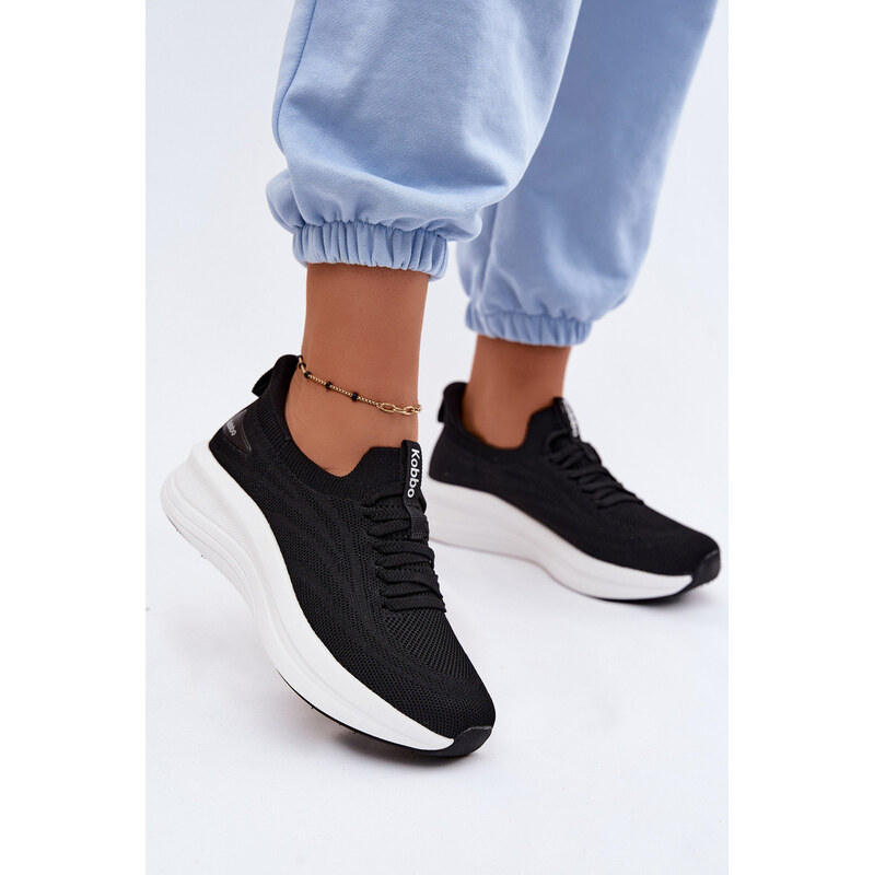Materiálové Sportovní Boty Dámské Slip-On Kobbo 102425 Černé 115501144