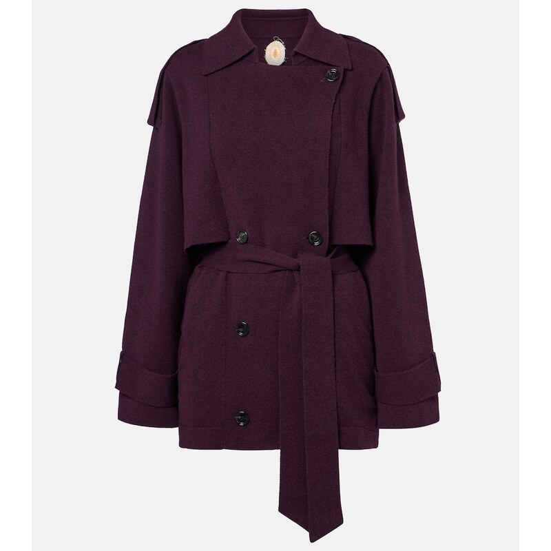 Jardin des Orangers Cropped wool and cashmere trench coat