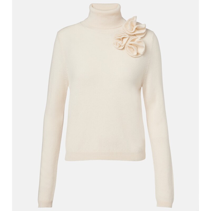 Jardin des Orangers Floral-appliquÃ wool and cashmere sweater