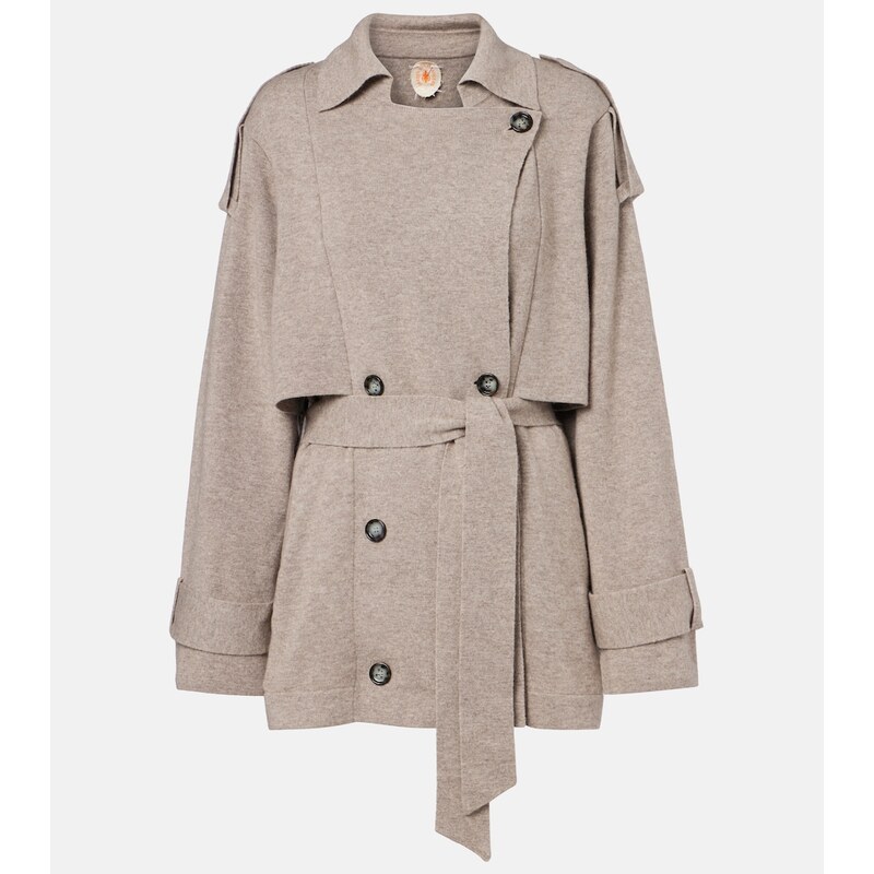 Jardin des Orangers Cropped wool and cashmere trench coat