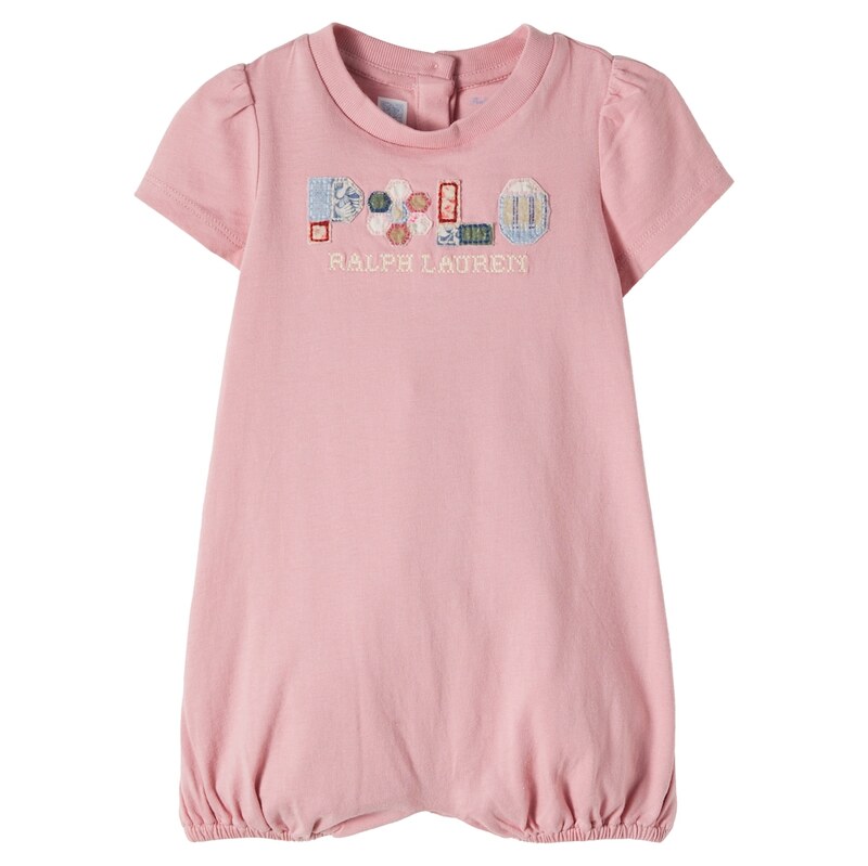 Polo Ralph Lauren Kids Baby embroidered cotton playsuit