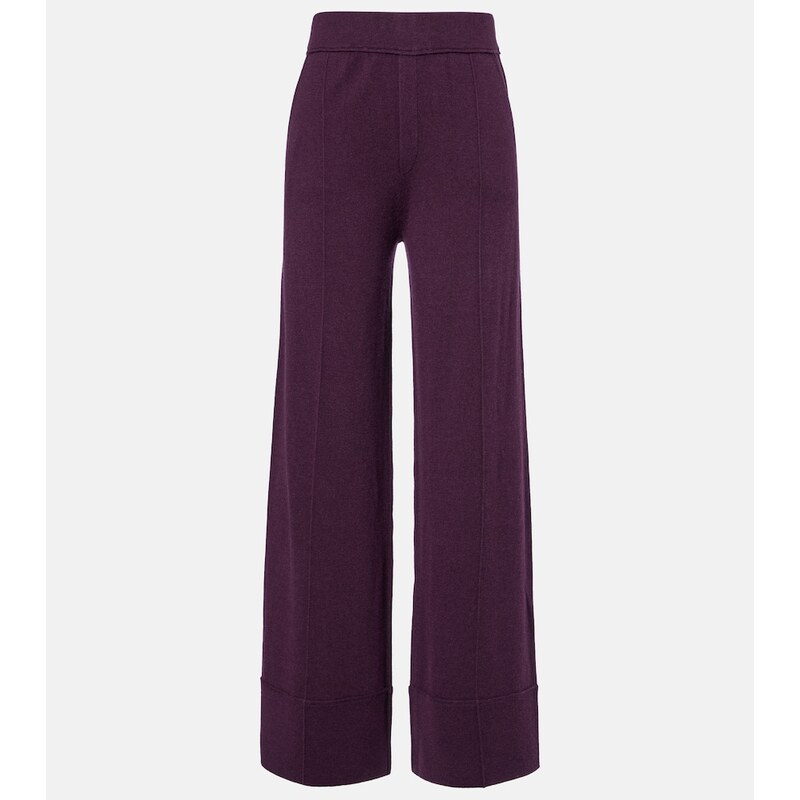 Jardin des Orangers Wool and cashmere wide-leg pants