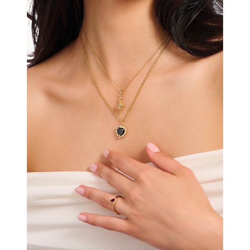 Thomas Sabo Heart Pendant necklace with in sterling silver & 18k 115504929