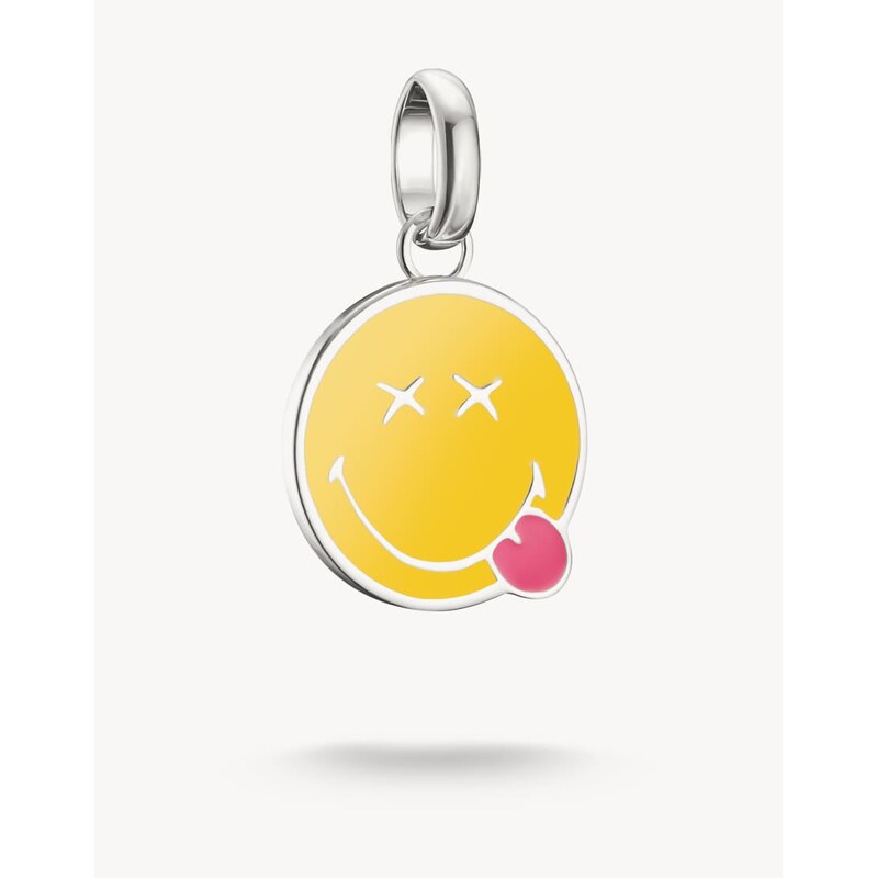 Thomas Sabo Silver smileyworld cheeky charm pendant connect in